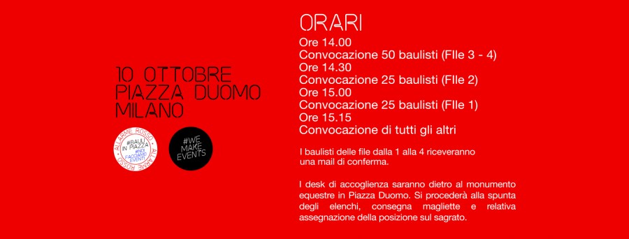 #BAULIINPIAZZA - 10 ottobre 2020 - Piazza Duomo, Milano
