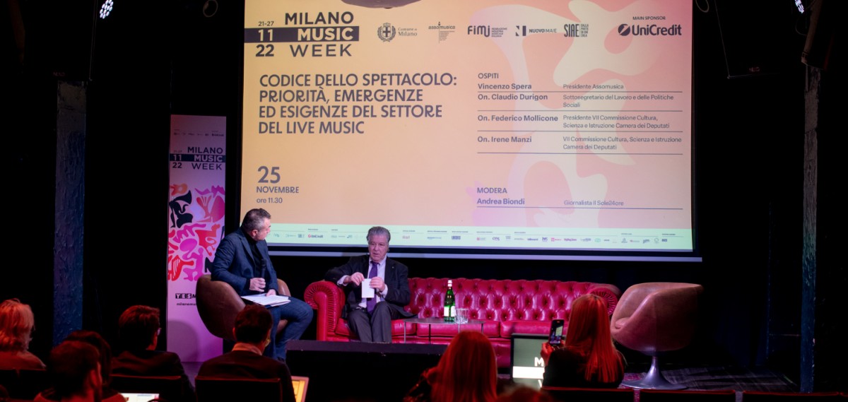 Assomusica alla Milano Music Week: CODICE DELLO SPETTACOLO PRIORITÀ, EMERGENZE ED ESIGENZE DEL SETTORE DEL LIVE MUSIC