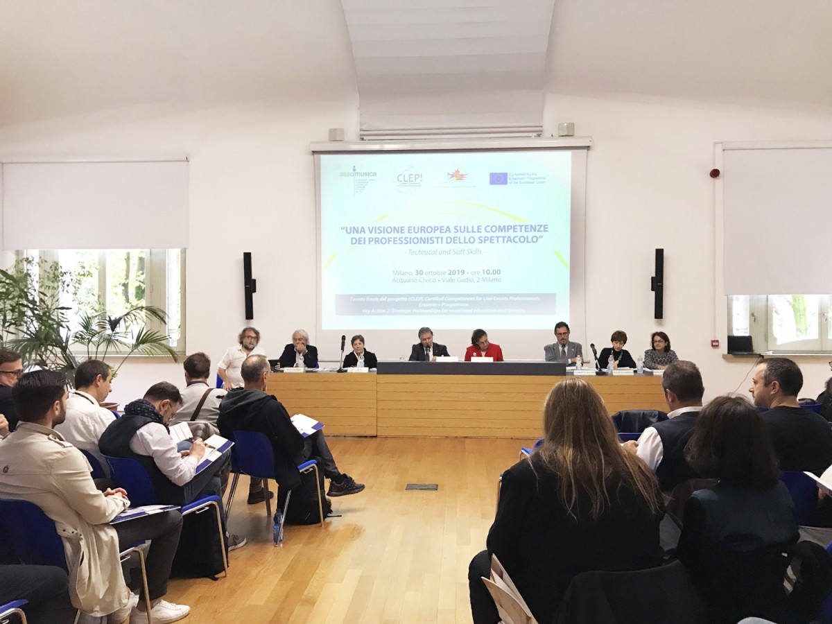 30/10/2019 - Convegno “UNA VISIONE EUROPEA DELLE COMPETENZE DEI PROFESSIONISTI DELLO SPETTACOLO - Technical and Soft Skills”